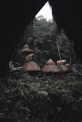 southeast asian jungle huts