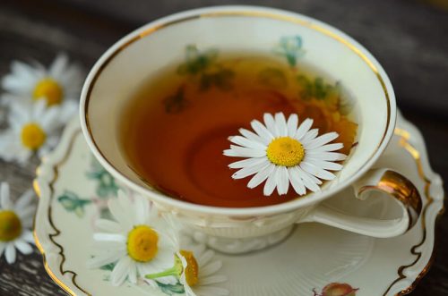 A cup of chamomile tea ' a natural remedy for stress.