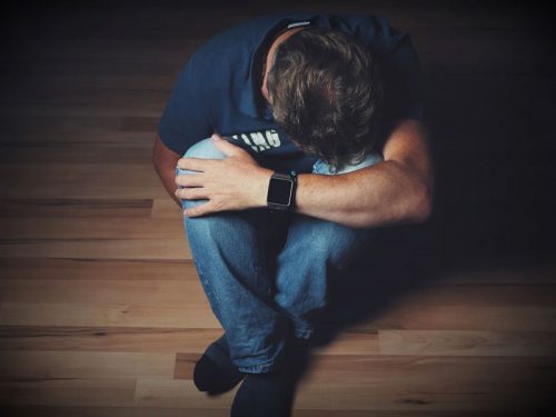 man in need of organic pain relief